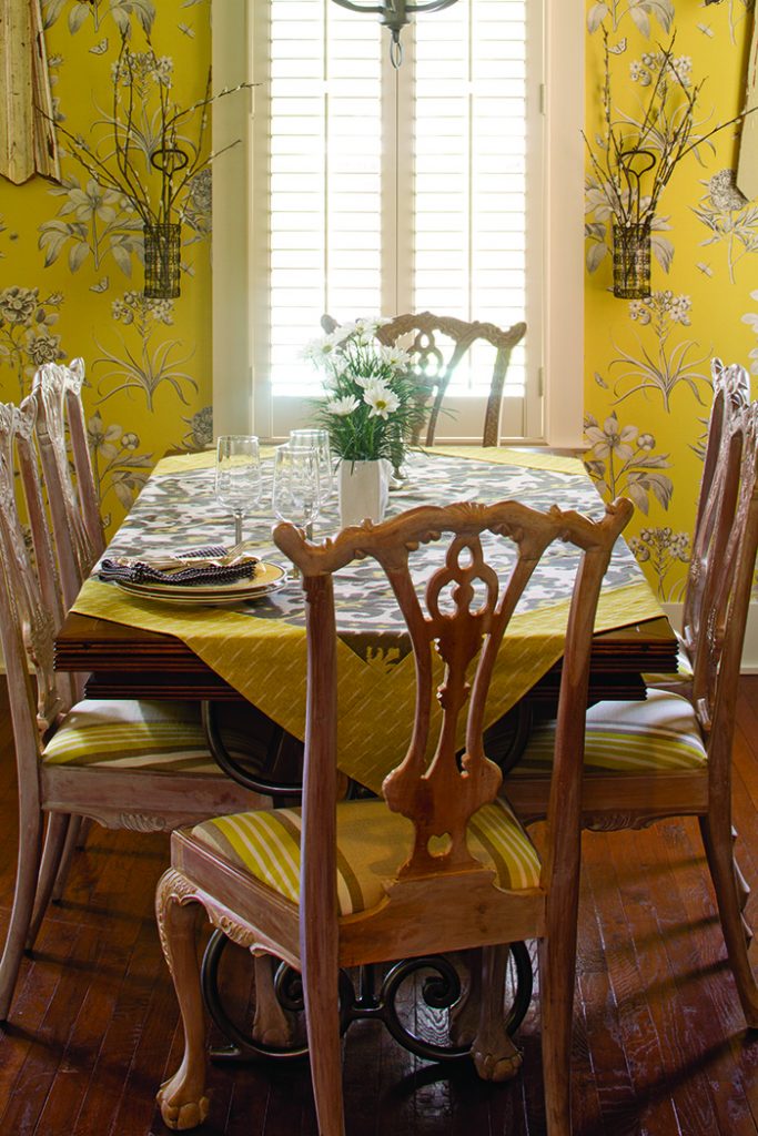 Garden Home yellow dining room