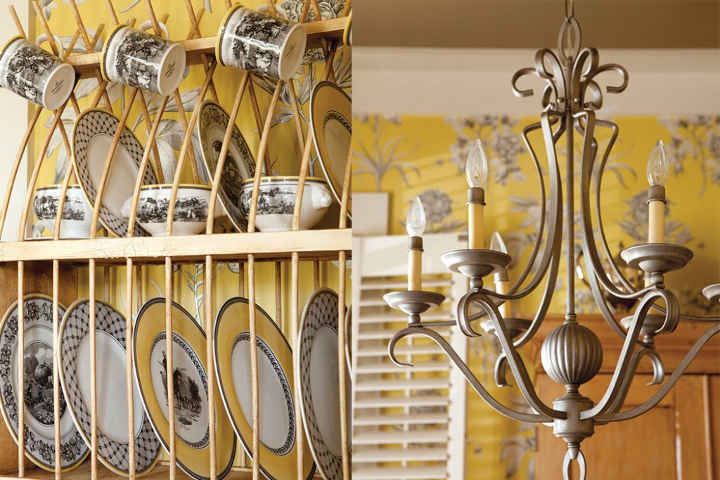 Garden Home yellow dining room accents copy