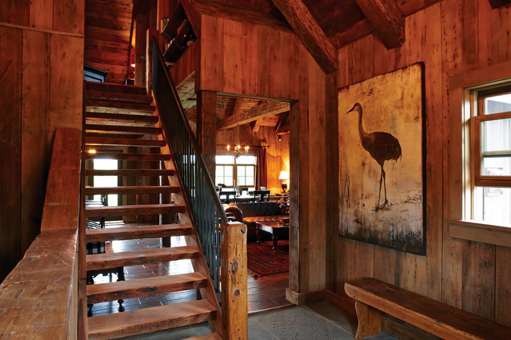 Winter-Cabin-stairway