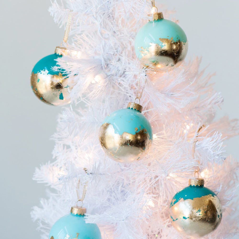 The Sweetest Occasion Gold Leaf Painted Ornaments 