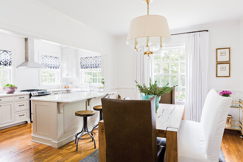 Light and open kitchen and dining room