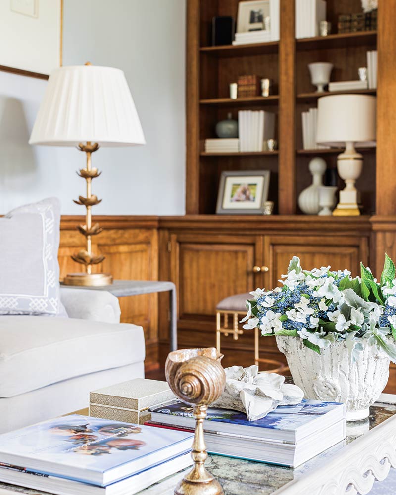 Library with light purple accents