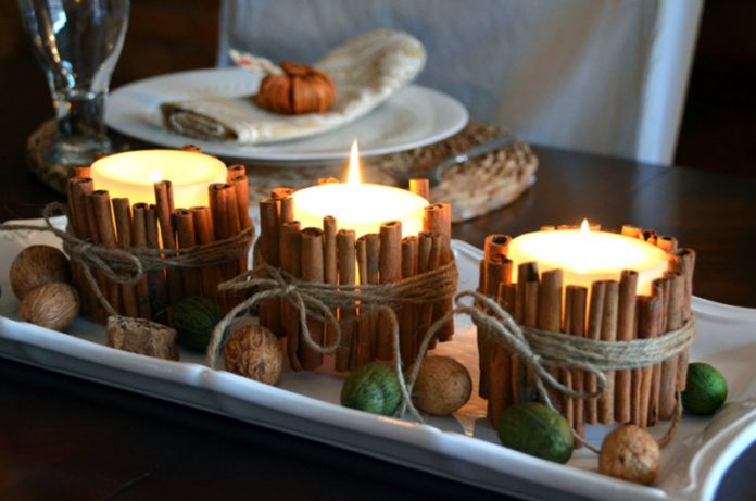 autumn decor: cinnamon sticks