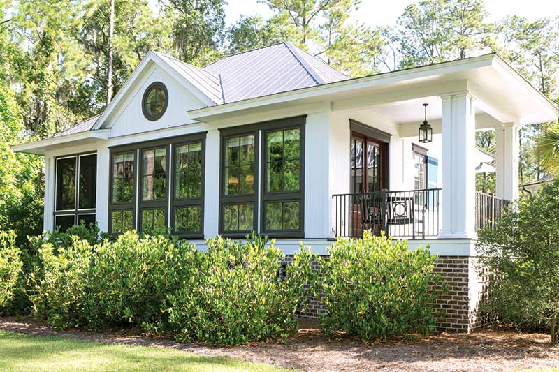 South Carolina guest cottage white exterior