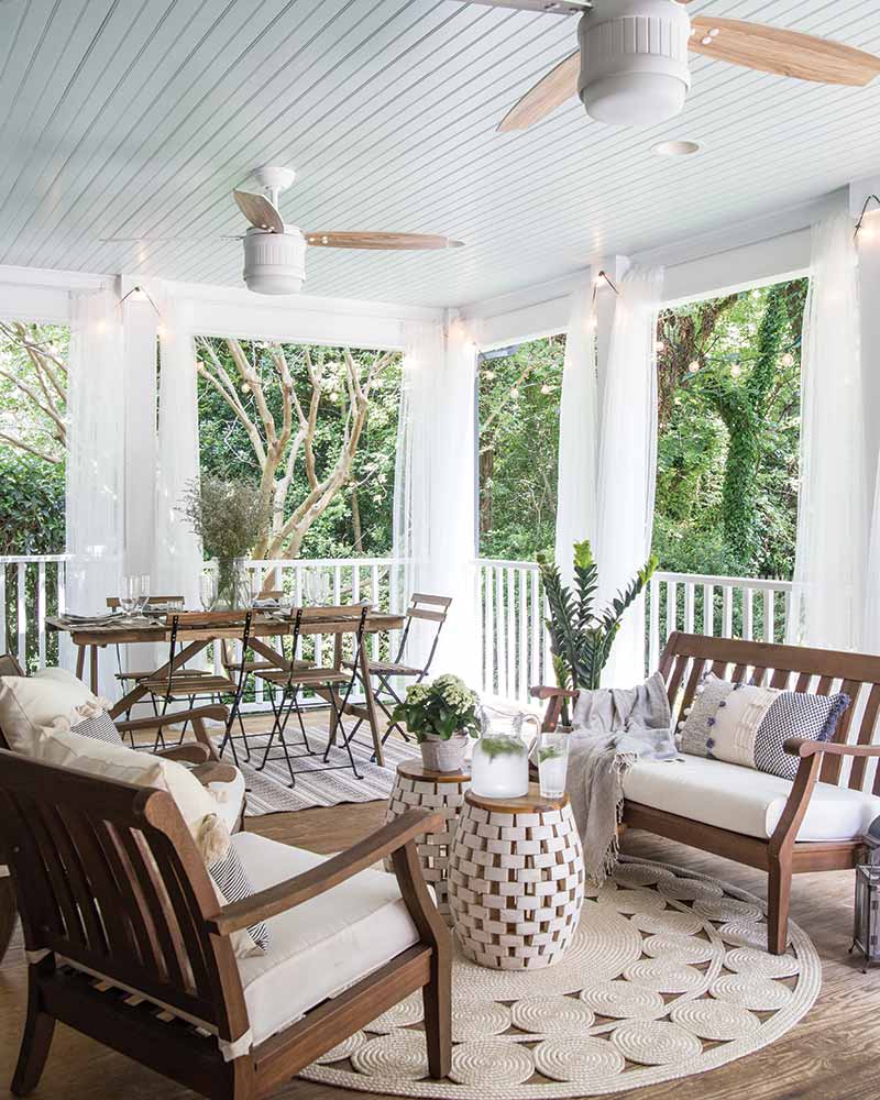 southern style back porch