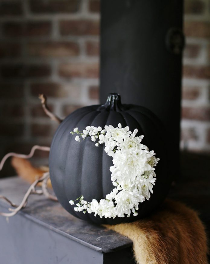 Halloween decor - black pumpkin