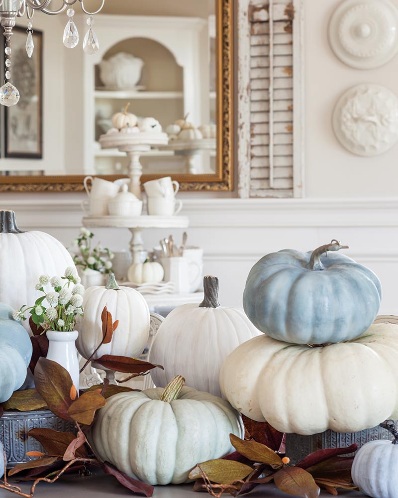 neutral autumn pumpkins