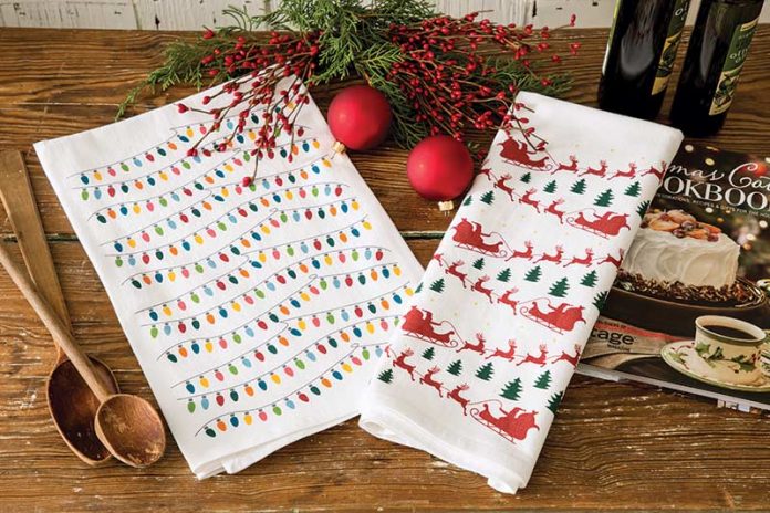 Christmas tea towels from Coast and Cotton
