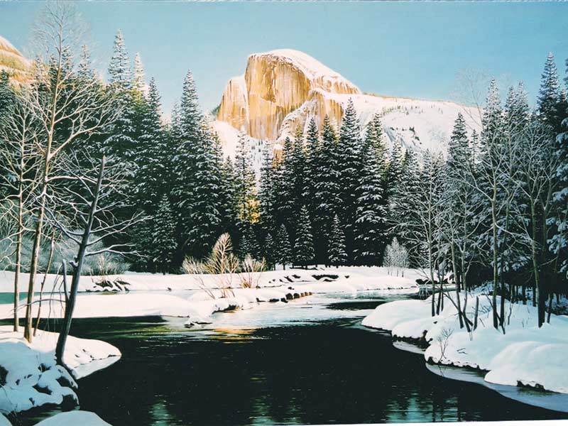 Painting of Half Dome Yosemite National Park