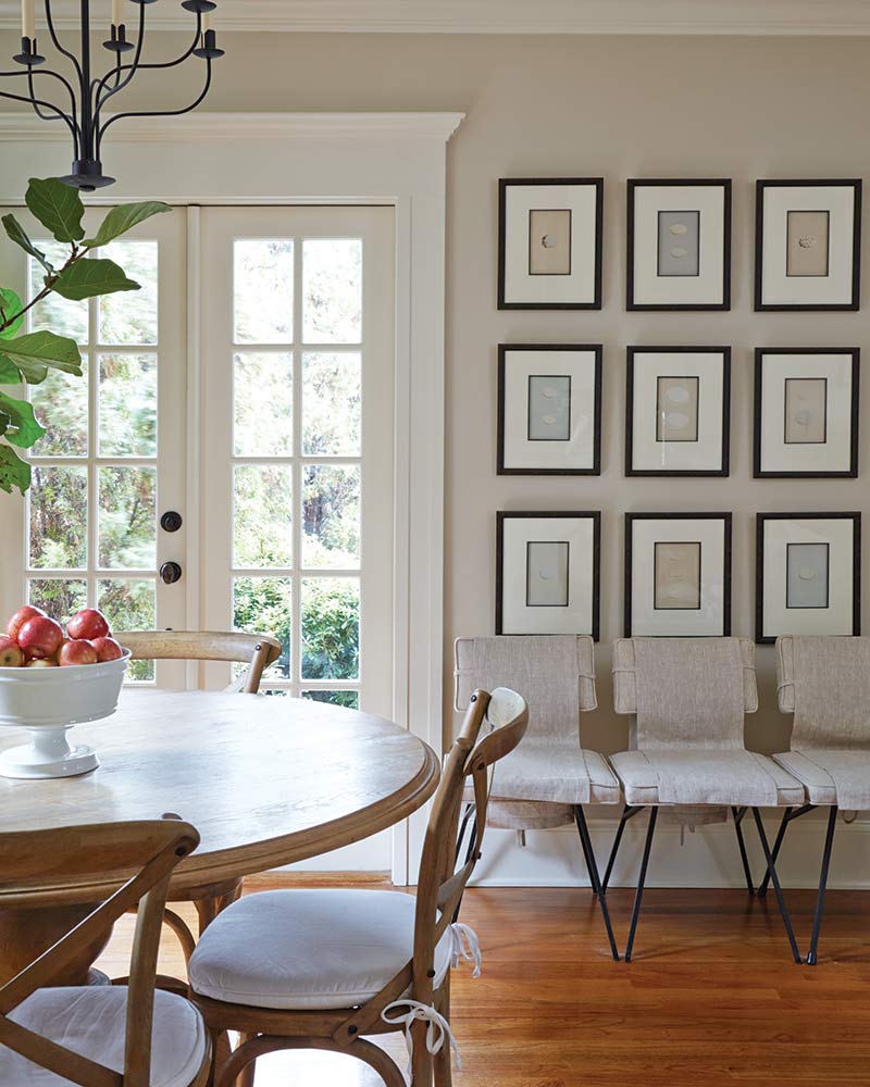 breakfast table and French doors