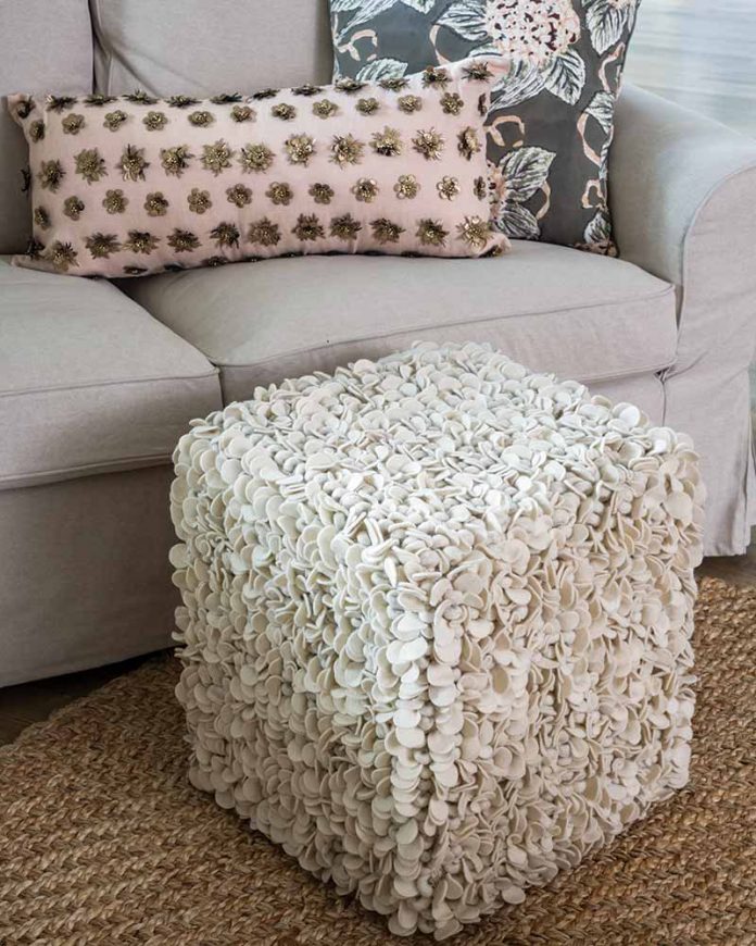Pillows and pouf from Pyar&Co.