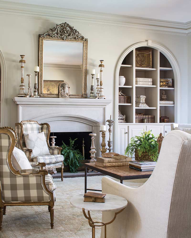Neutral French-style living room