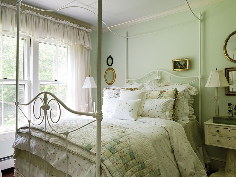 light green guest bedroom