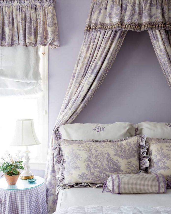 French-style lavender bedroom