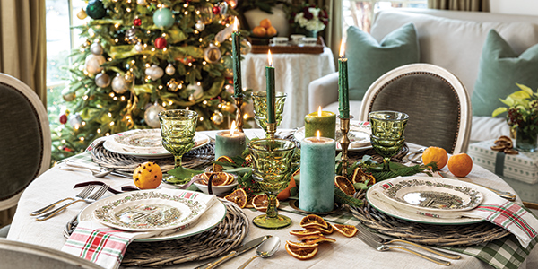 Set a Charming Candlelit Tablescape Near the Christmas Tree