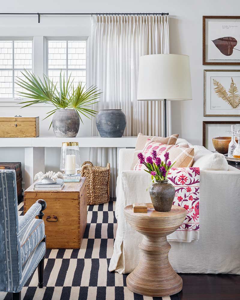 A living room designed by Ashley Gilbreath.