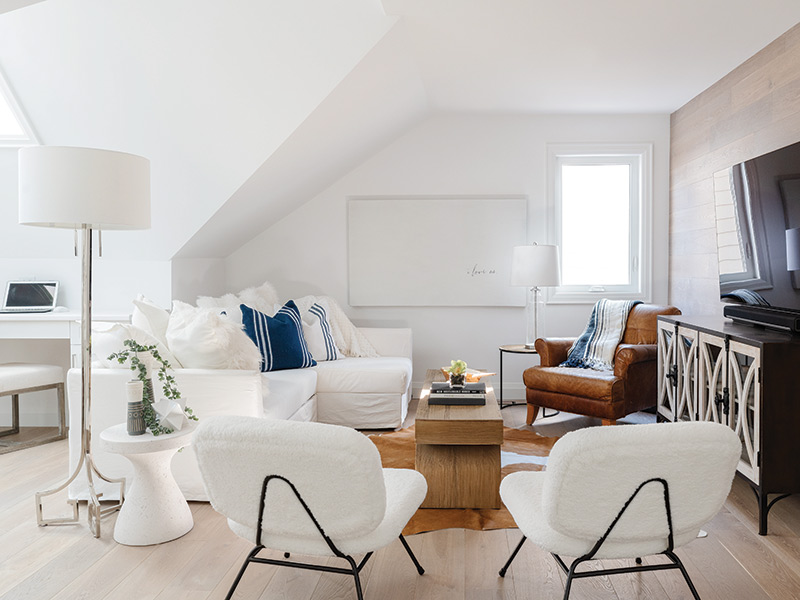 An office and hangout spot in an attic.