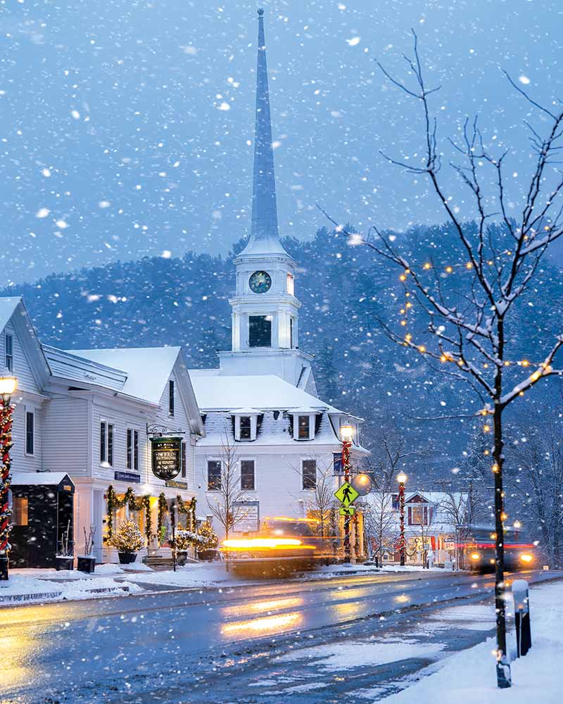 Known for its abundance of outdoor activities, events, and local fare, the quintessential village of Stowe is a premier four-season resort destination.