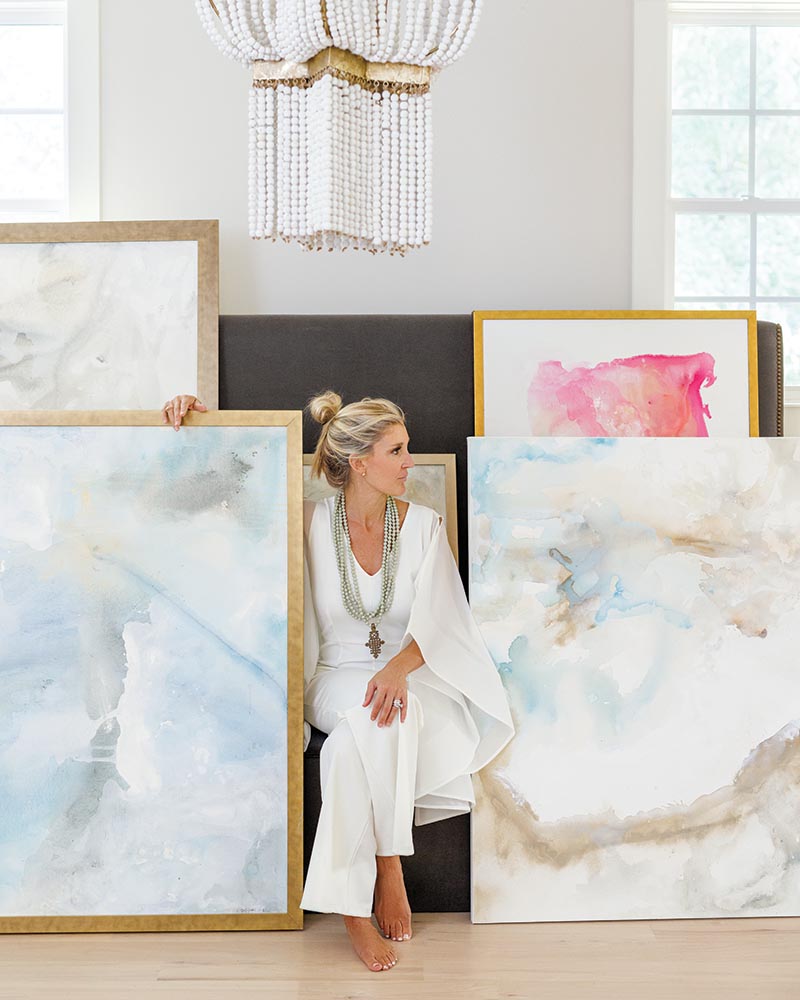 Carrie Pittman Hill works out of her studio in Birmingham, Alabama, and her work can be found in homes and galleries across the Southeast.