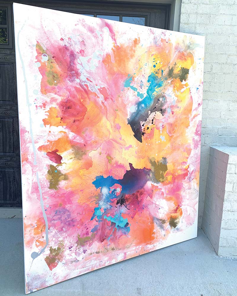 Carrie describes her art as “abstract but intentional.”