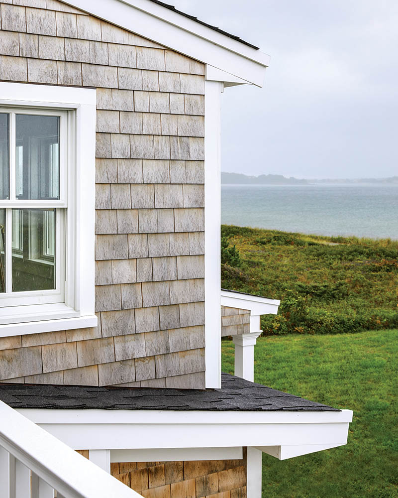 This 1969 Cape Cod gambrel-roof abode is in the scenic Racing Beach area of Falmouth, Massachusetts.