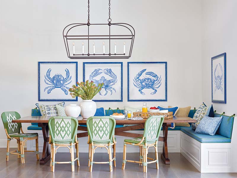 Accommodating a wide variety of gatherings, the dining area provides ample seating without skimping on style.