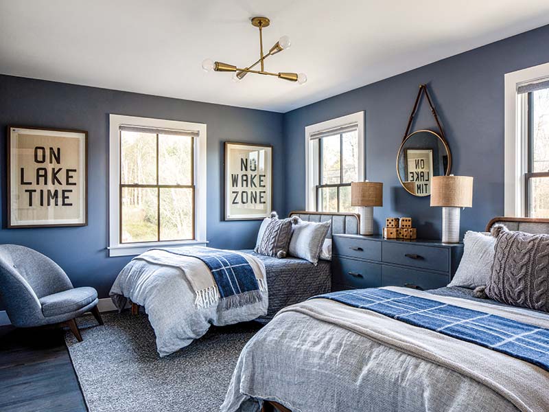 Karen designed each of the spaces with its own character and colorway, paying special attention to the art selections.