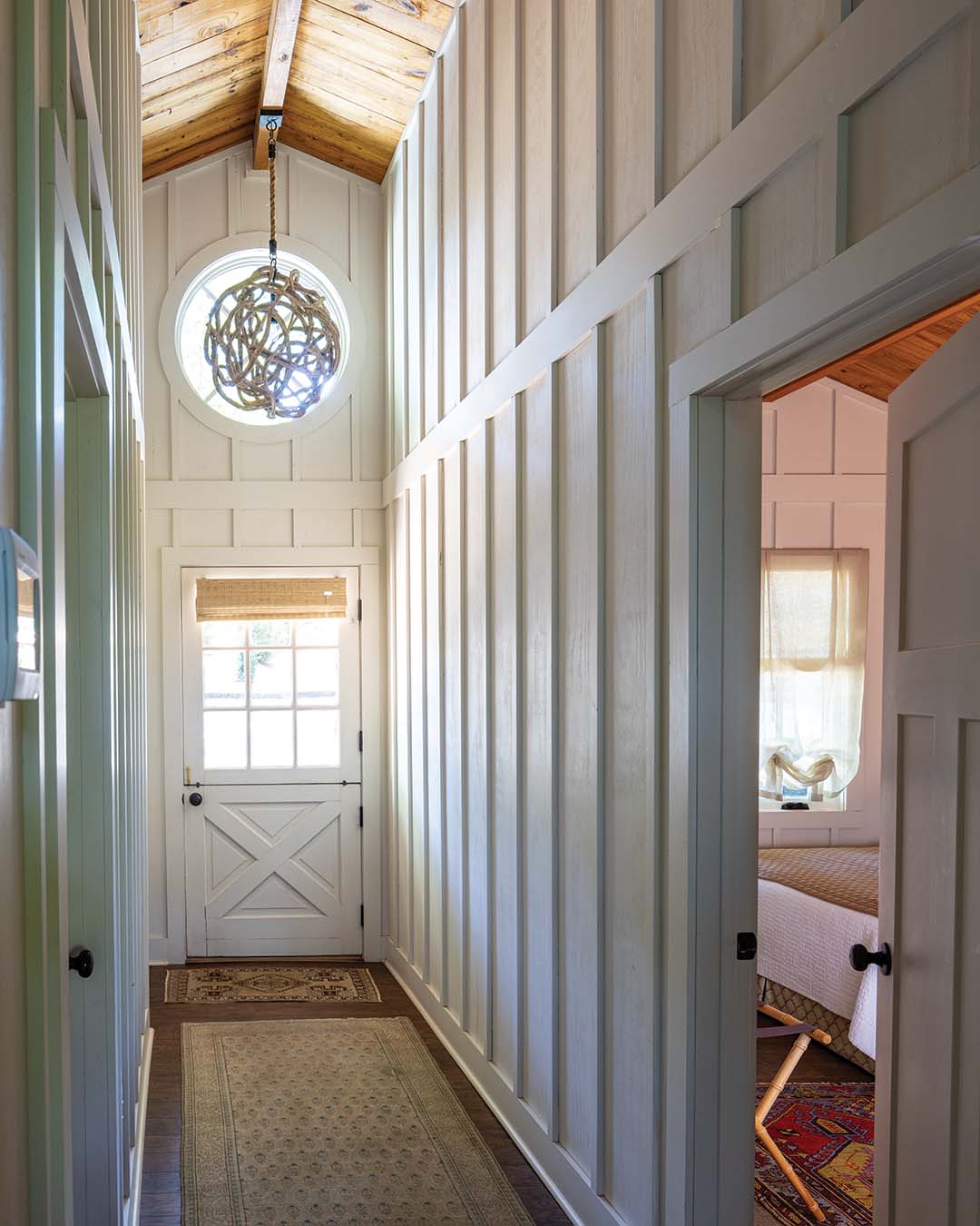 Perhaps the biggest project they tackled was creating the front entry, which had previously been a bathroom.