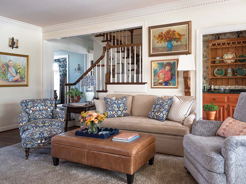 This cozy living area serves as the perfect place to start the day.