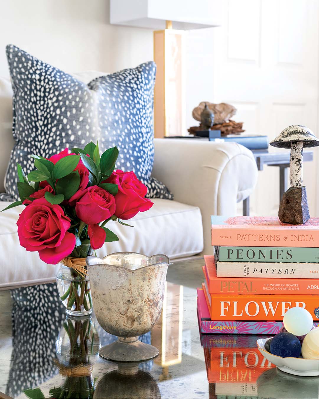 “The combination of old and new, along with traditional and contemporary and bold colors and patterns, is my favorite thing to do as a designer,” Jessica Davis says.