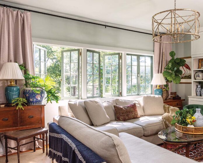 Inspired by nature and updated for a growing family, this hillside cottage is a treasure trove of timeworn finds.