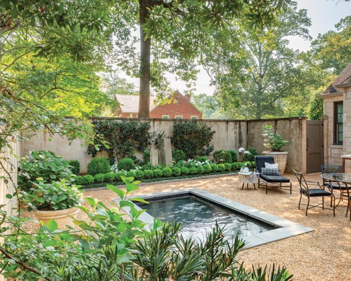 While Daniel points to the plunge pool as his favorite new feature, citing the reflection of the lights at night, operations manager Andrew prefers the cozy fireplace beneath the covered porch and the inspiring, livable landscape.