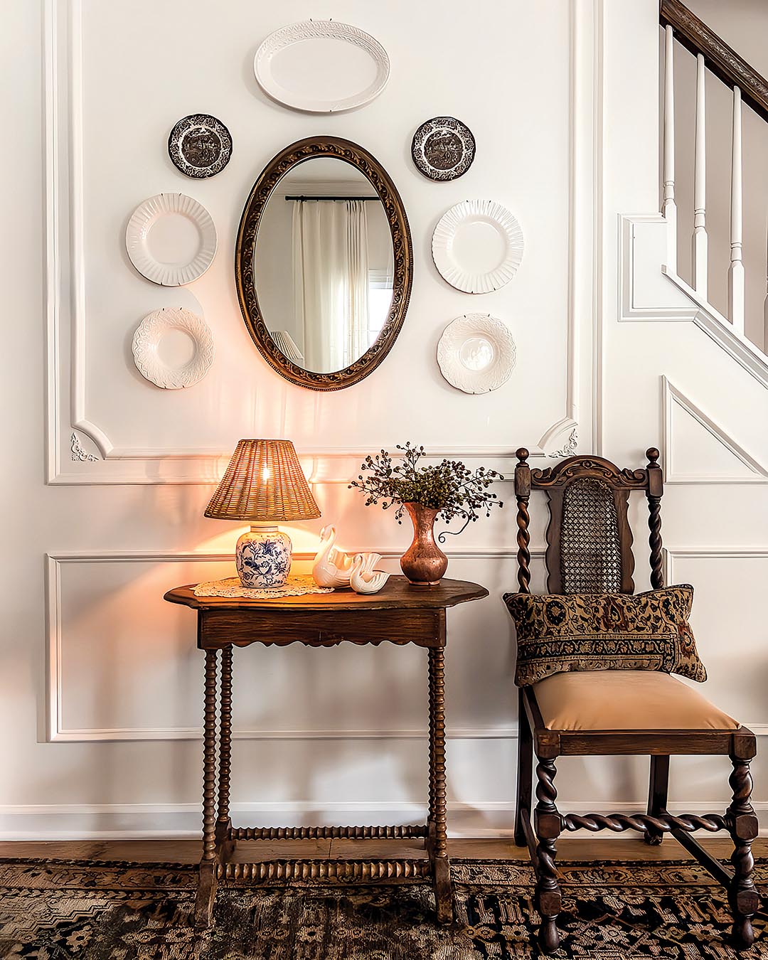 “I always try to make my spaces warm and inviting,” Emi says, acknowledging her aesthetic is heavily influenced by European country styles.