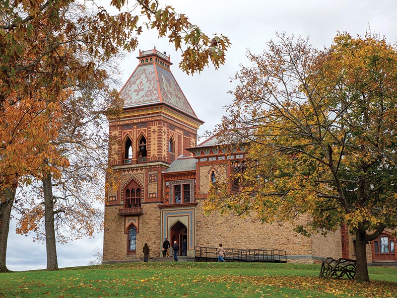 Walk the Henry Hudson Riverfront Park before enjoying the landscape at the Olana State Historic Site.
