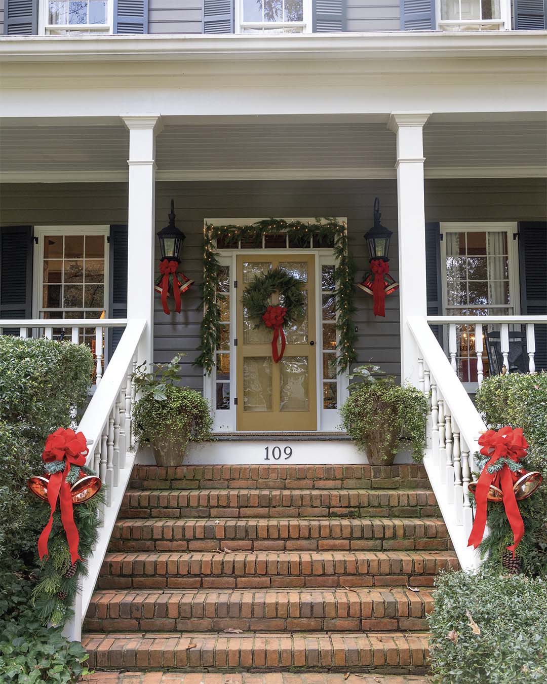 An inviting Southern home blends traditional holiday décor with a dash of whimsy in preparation for family celebrations.