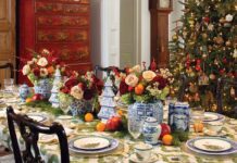 Style a Holiday Tablescape with Citrus & Classic Chinoiserie From classic chinoiserie to a vibrant citrus centerpiece, elevate your festive gatherings this year with a holiday tablescape that demonstrates the effect a fresh twist can have on a traditional display.