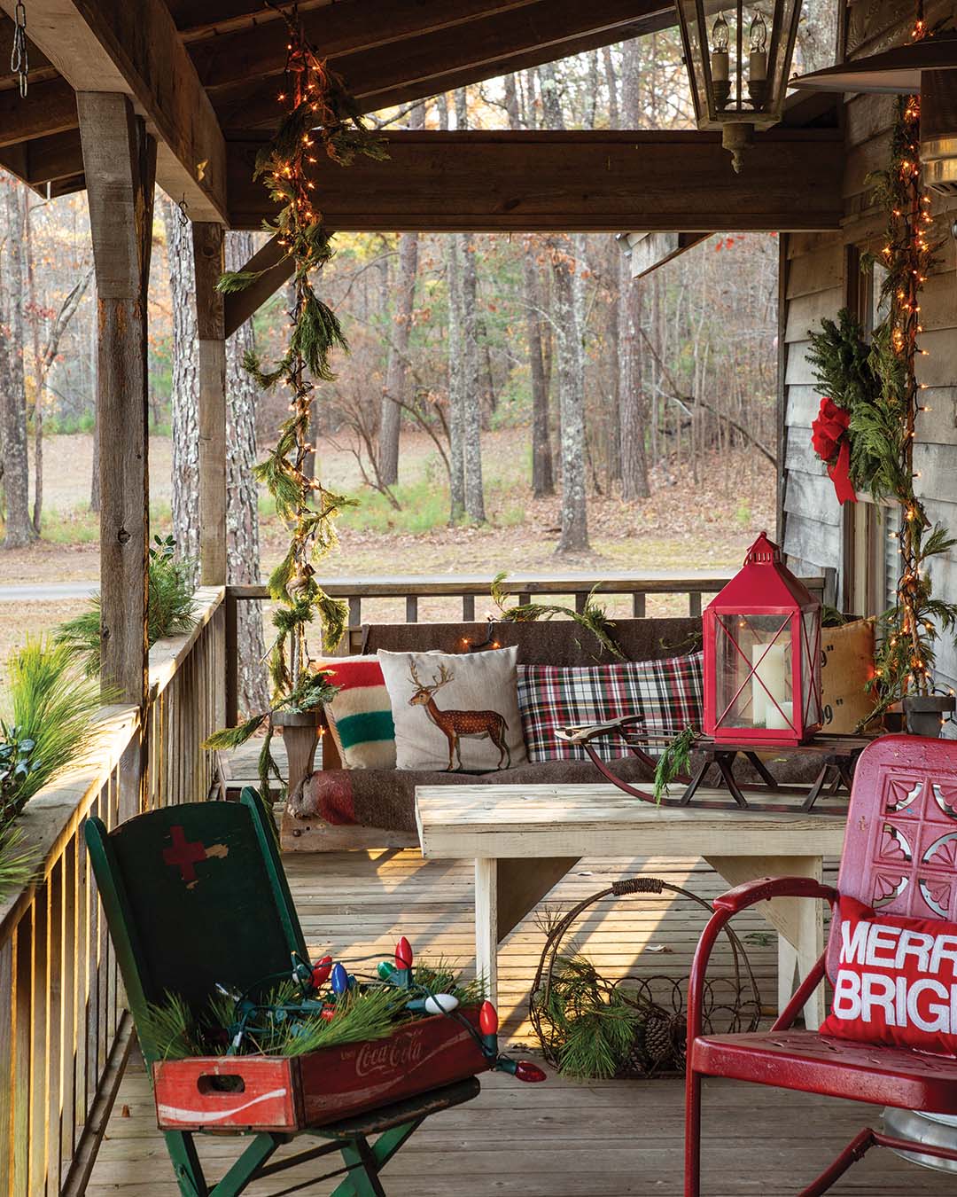 While additional accents and festive furnishings denote the holidays, the Gilmores’ house is sure to offer up a nostalgic take on camp style no matter the season.