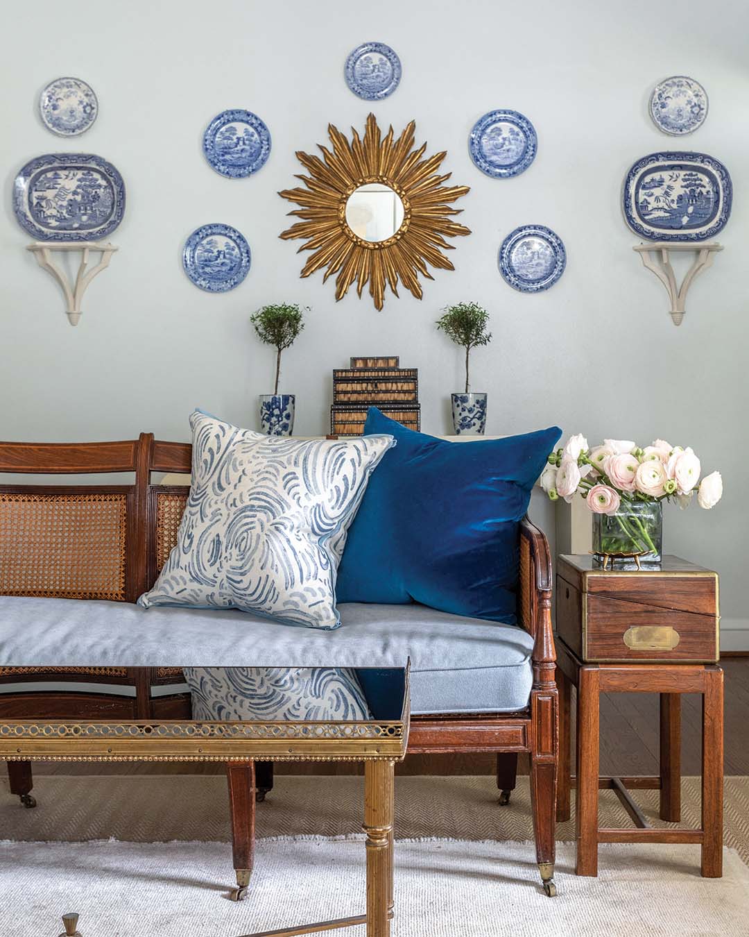 Striking in its serenity, the palette of this Atlanta, Georgia, cottage was inspired by personal taste.