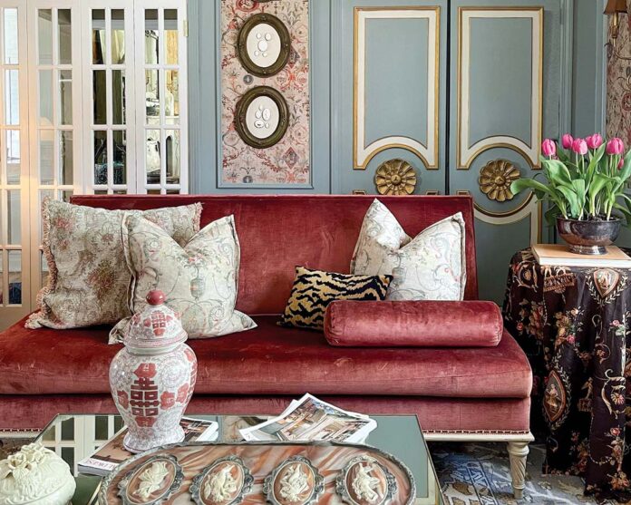 “I think my own personal style is a bit of French design [and] a little bit of English, but I just love that overly collected, curated, layered space that looks lived in and comfortable,” Paige says.